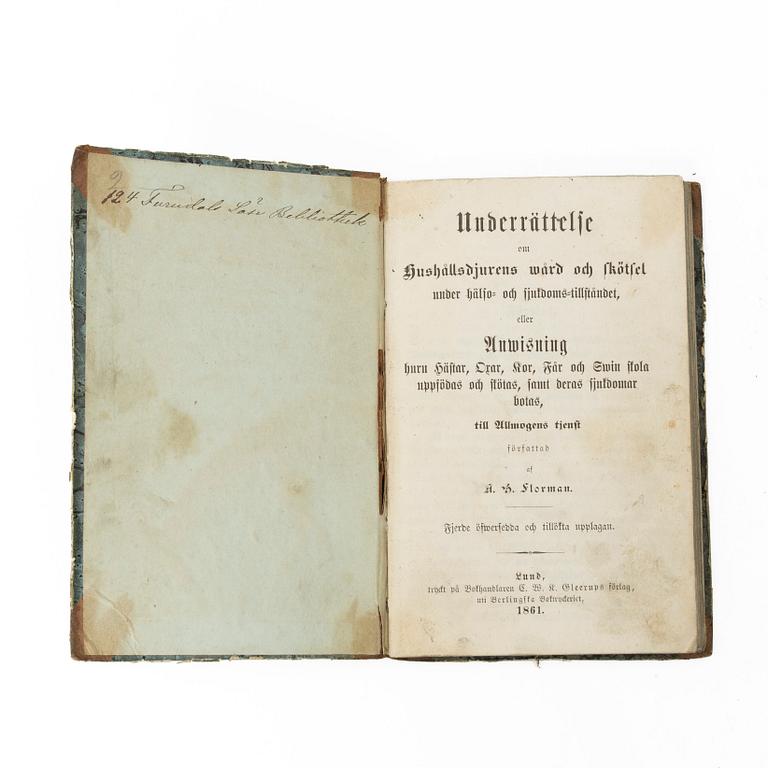 Åtta kok- och handböcker inkl. Cajsa Warg, 1780-1897.