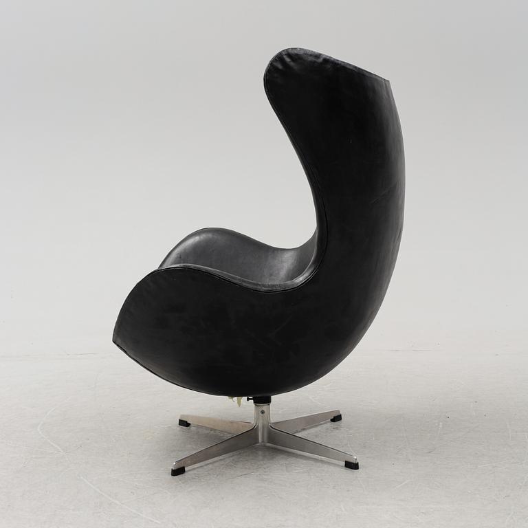 An 'Egg chair' by Arne Jacobsen, for Fritz Hansen, Denmark, designed 1958.
