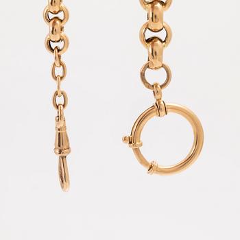 An 18K pocket watch chain.