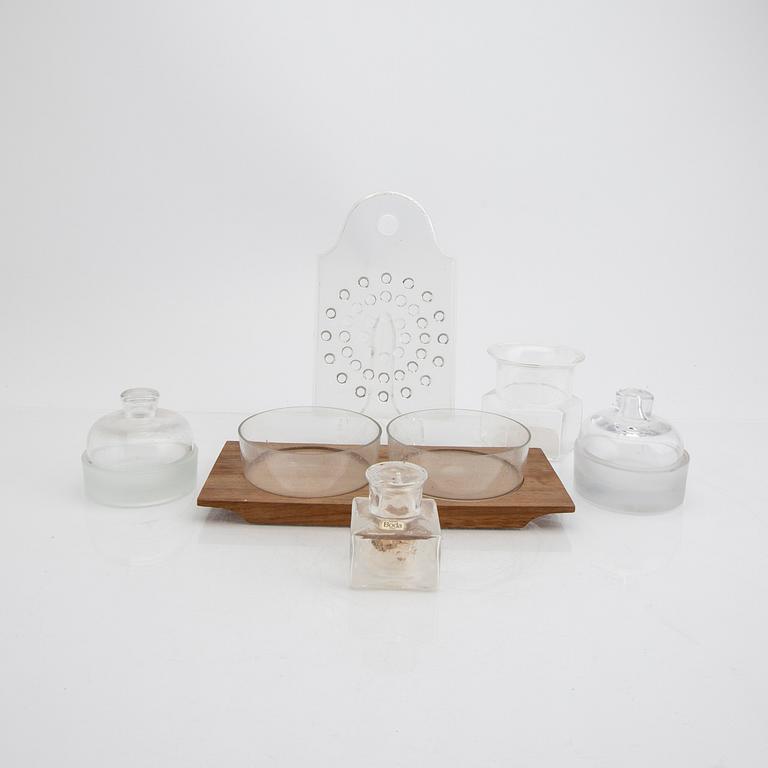 Signe Persson-Melin, a set of six bowls and tray Kosta Boda.