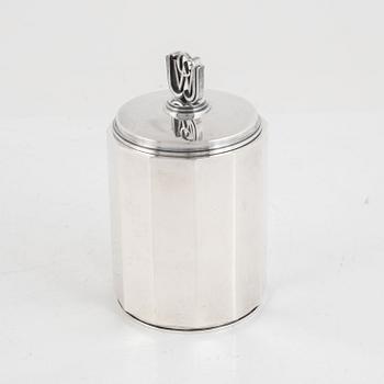 A Sterling Silver Cigarette Jar, mark of Atelier Borgila, Stockholm 1949.