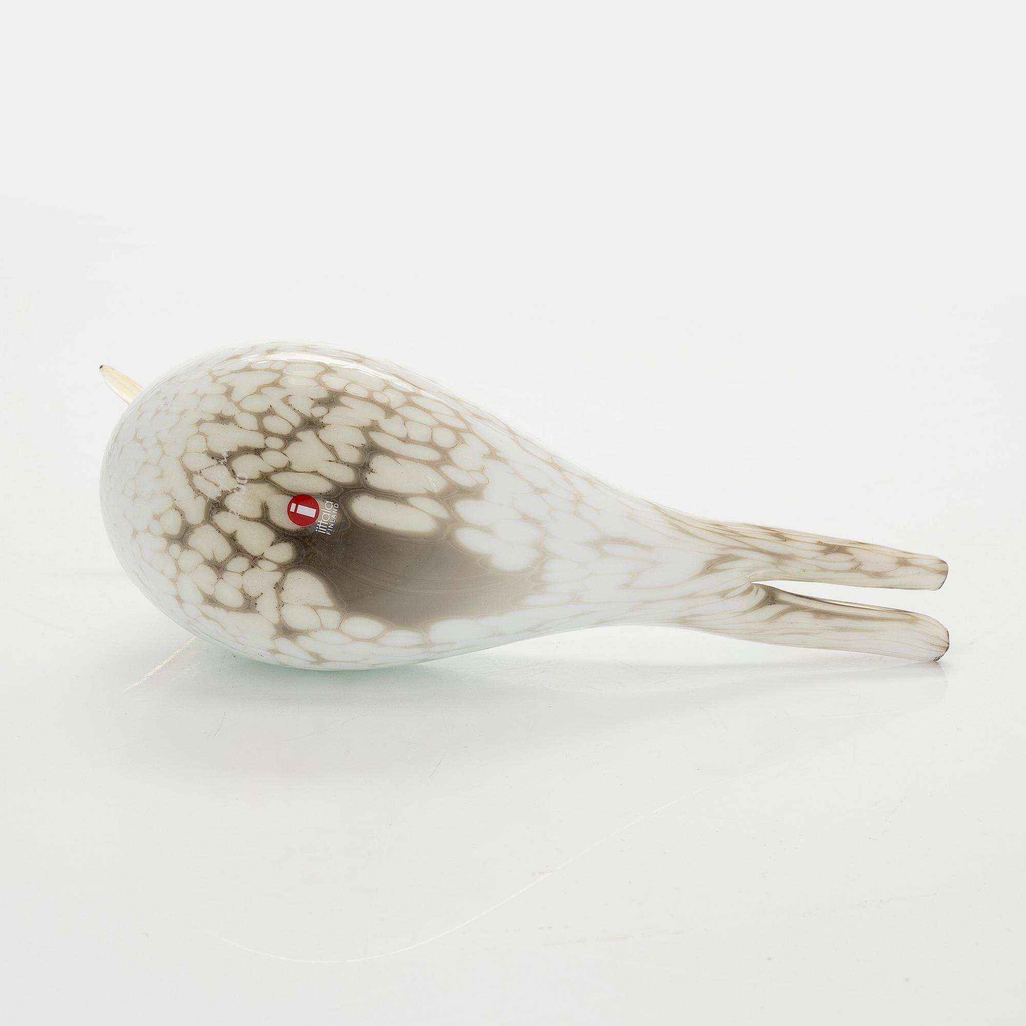 Oiva Toikka, årsfågel "Arctic tern", signerad O. Toikka Nuutajärvi 2000.