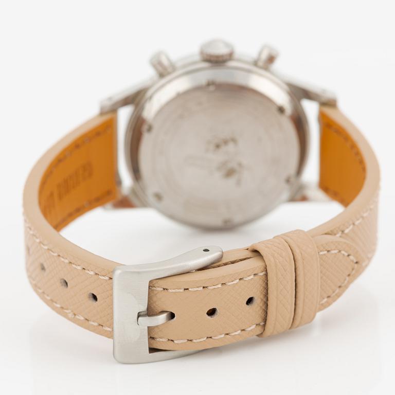 Minerva, kronograf, armbandsur, 36 mm.