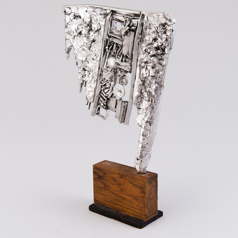 ÅKE LAGERBORG, SKULPTUR, metallegering, signerad och daterad 1980.