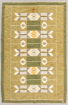An Ingegerd Silow flat weave carpet signed IS, 154x244 cm.