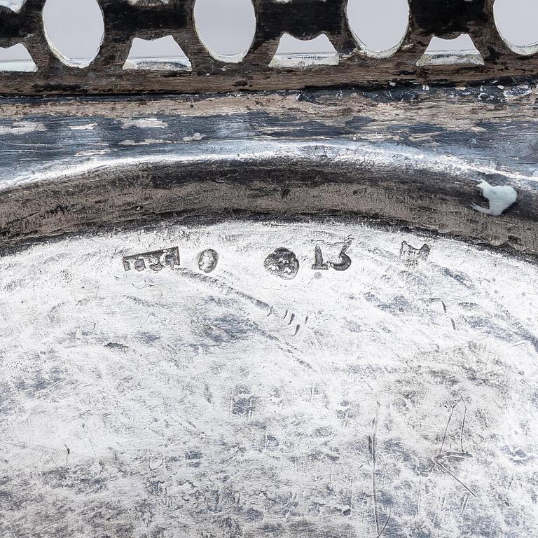 Johan Petter Grönvall, ljusstakar, ett par, silver, Stockholm 1815. Empire.