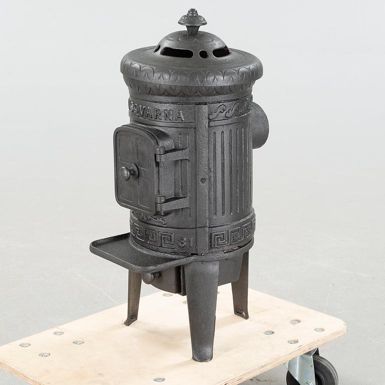 A cast iron stove by Husqvarna on the first half of the 20th century.