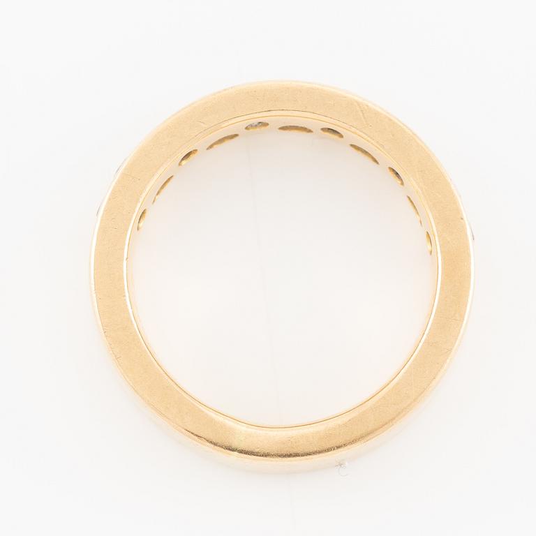 Ring, half eternity, Schalins, 18K gold with brilliant-cut diamonds.