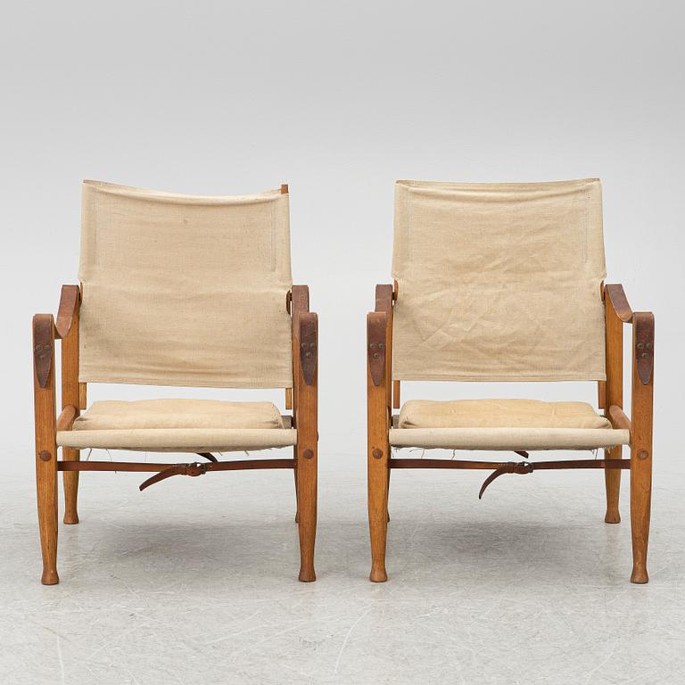 Kaare Klint, A pair of 'Safari' armchairs, Rud. Rasmussen's Snedkerier, Denmark, second half of the 20th century.