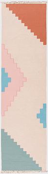 Tarja Laakso, A finnish flat weace carpet, made to order, manufacturer Kouvola Taito Shop. Circa 500 x 140 cm.