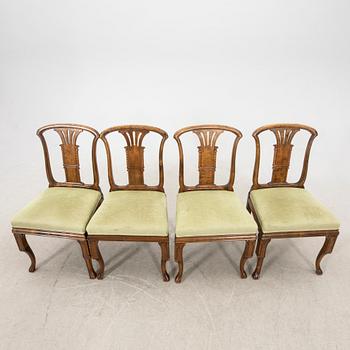 A set of four Art deco chairs.