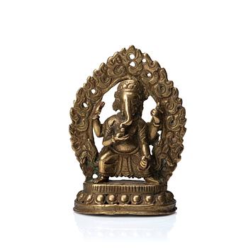 885. A bronze figure of Ganesha, Nepal, beginning of 20th Century.