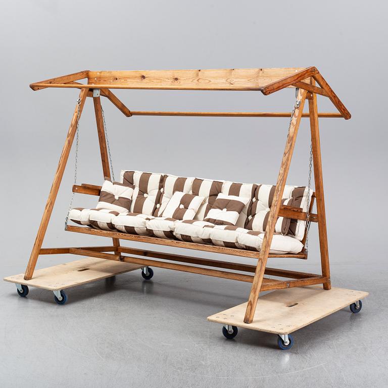 A 20th century garden hammock, design Elsa Stackelberg, Edsbruk, Sweden.