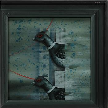 OKÄND KONSTNÄR, triptyk, blandteknik, sign Beck.