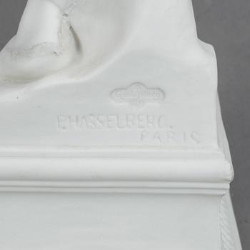 SKULPTUR, parian, efter Per Hasselberg, Gustavsberg.