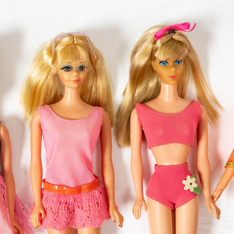 Barbie dolls, 7 pcs, Mattel, 1960s/70s.