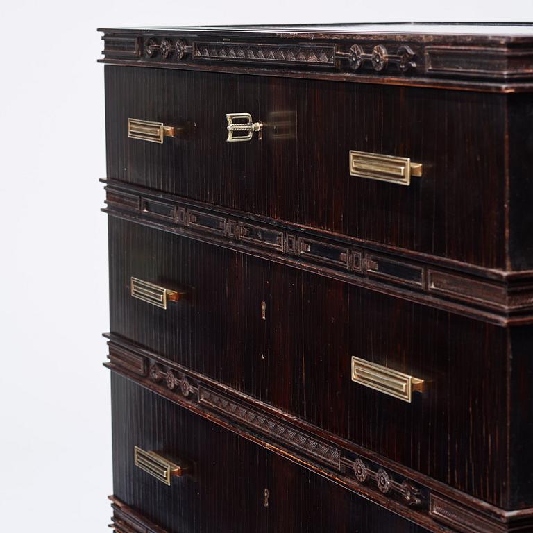 Axel Einar Hjorth, a macassar ebony chest of drawers, Nordiska Kompaniet, 1928, exhibited at the World's Fair in Barcelona 1929.