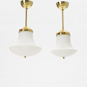 Ceiling lamps, a pair, second half of the 20th century.
