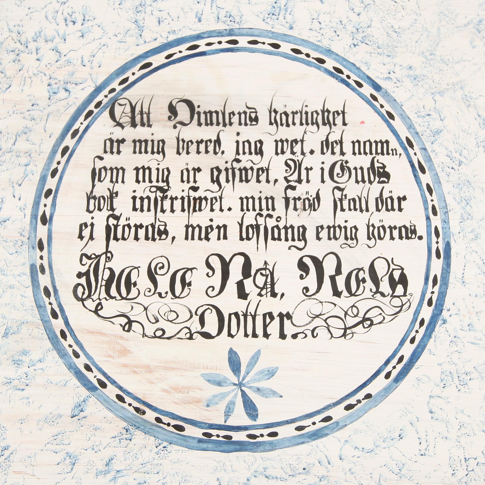 KISTA, allmoge, daterad 1850.