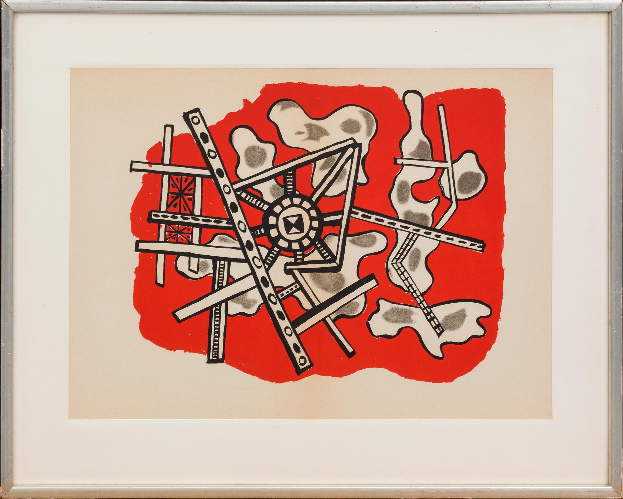 FERNAND LÉGER, färglitografi, utgiven 1949 av Galerie Maeght, Éditions Pierre a Feu.
