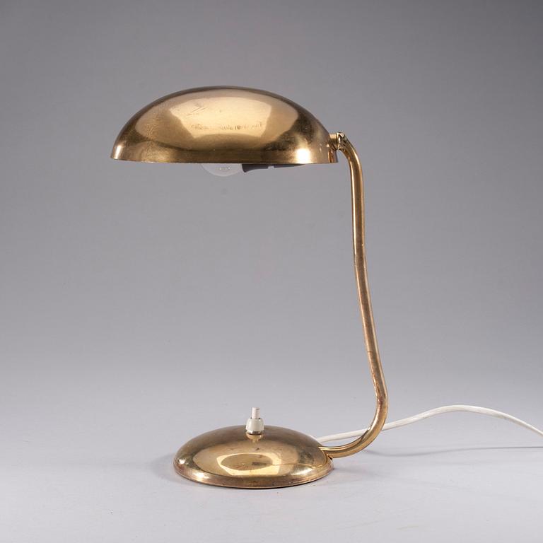 BORDSLAMPA, mässing, stämplad Valinte Oy, 1950-tal.