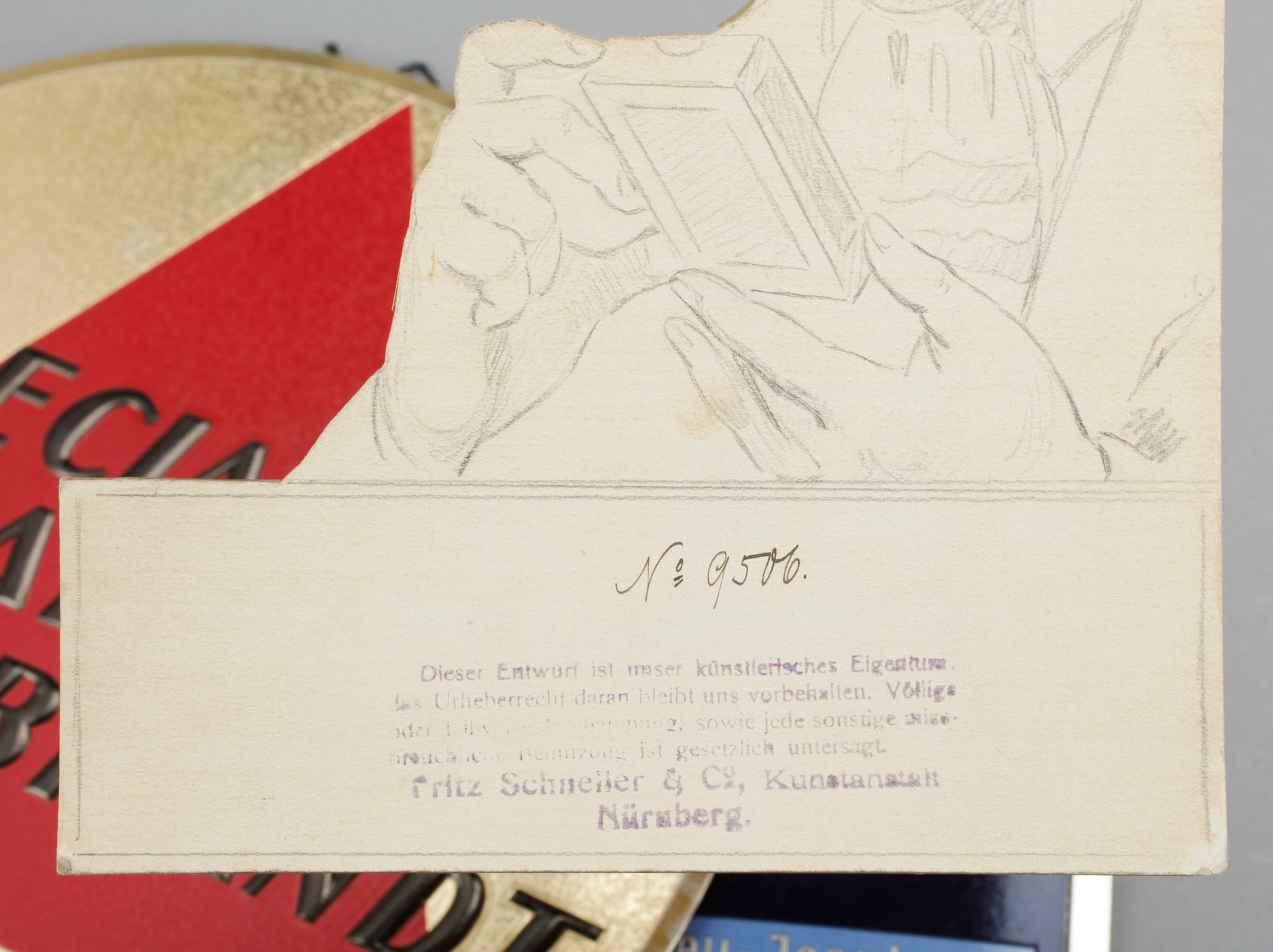 REKLAMSKYLTAR, 6 stycken, papp, 1900-talets mitt.