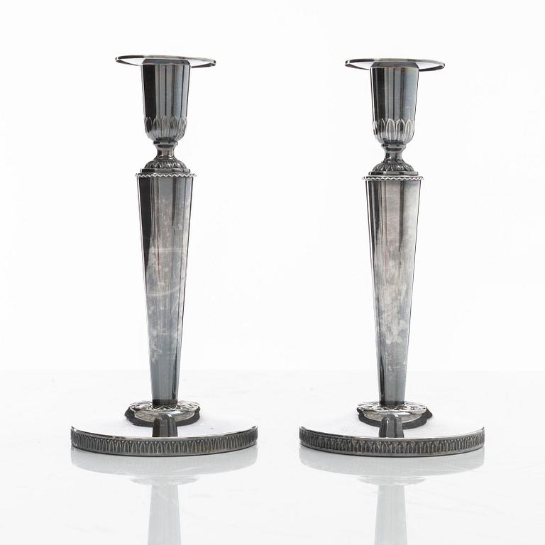 Ceson, ljusstakar, ett par, silver, Stockholm 1971.