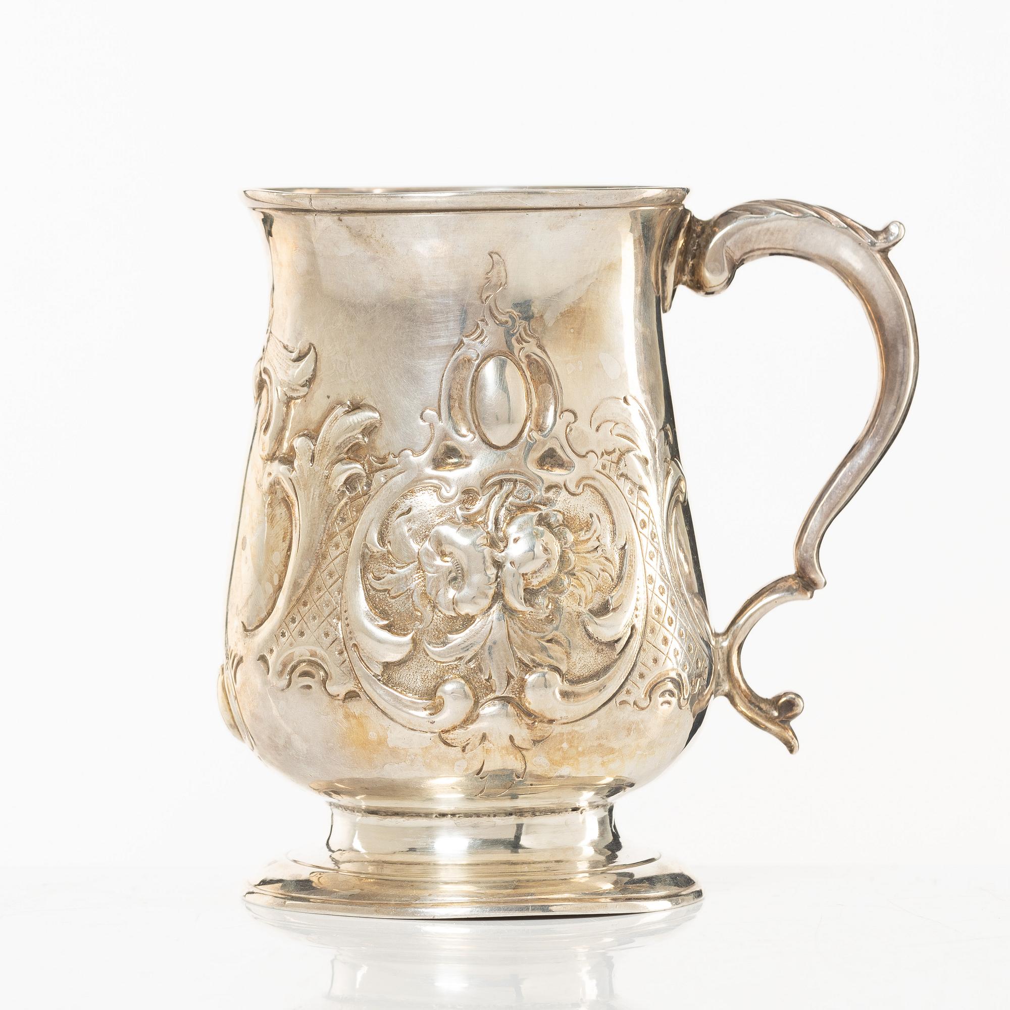John King, mugg, silver, London, England 1774.
