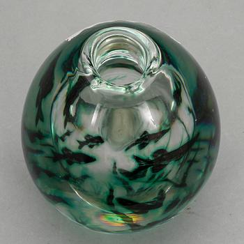 VAS, glas, "fiskgraal" Edward Hald, Orrefors 1953.