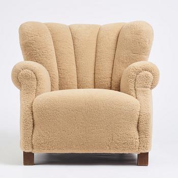 Fritz Hansen, an easy chair, 'model 1518', Denmark 1940s.