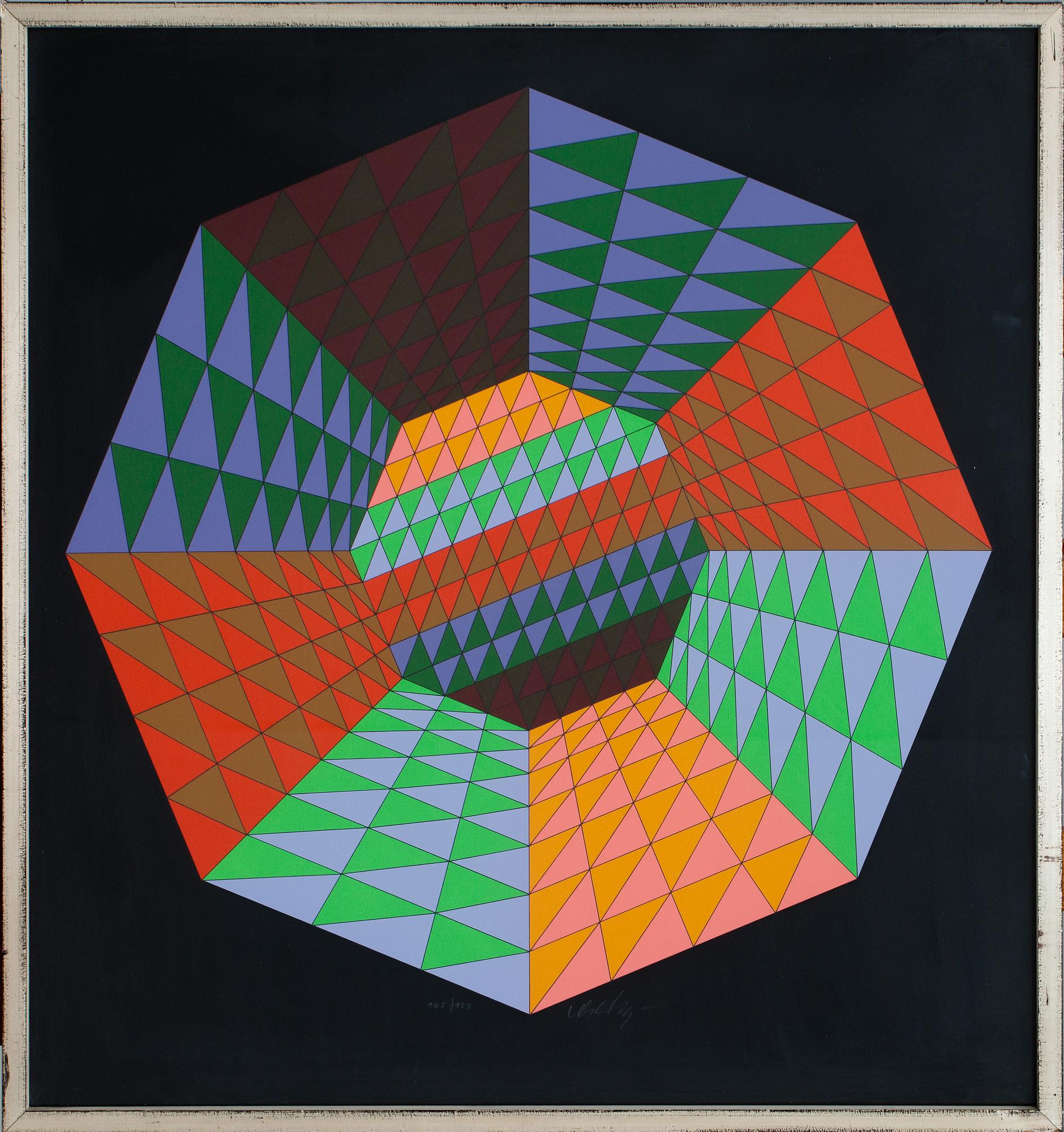 VICTOR VASARELY, Färgserigrafi, sign o numr 108/125,