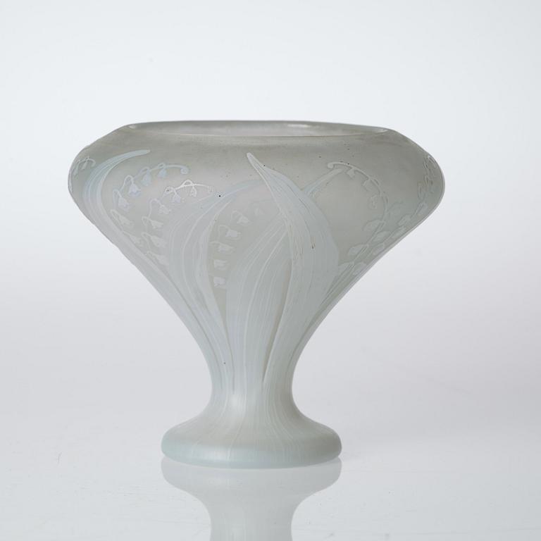 A Karl Lindberg Art Nouveau cameo glass vase, Kosta.