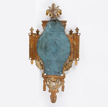 Väggpendyl, gustaviansk, av Daniel Herrström, Stockholm (verksam 1788-1790).