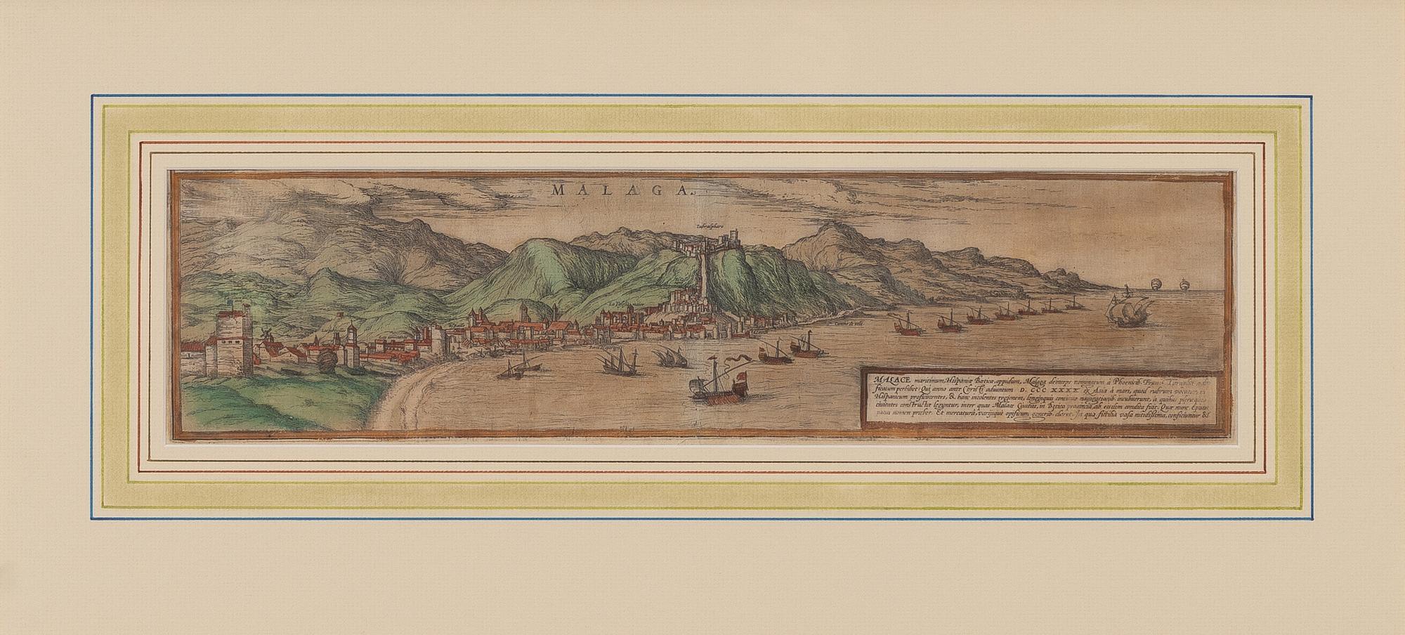 Frans Hogenberg, Malaga from the seaside.