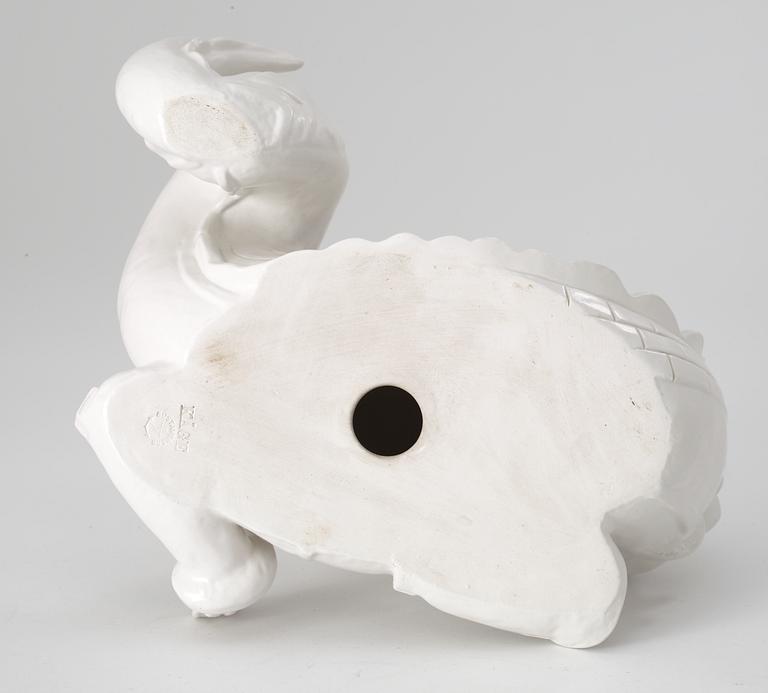 A Wilhelm Kåge stoneware figure of a dragon, Gustavsberg circa 1940.