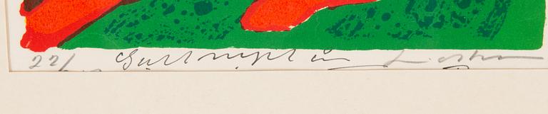 BENGT LINDSTRÖM, färglitografi, sign och nr 22/300.