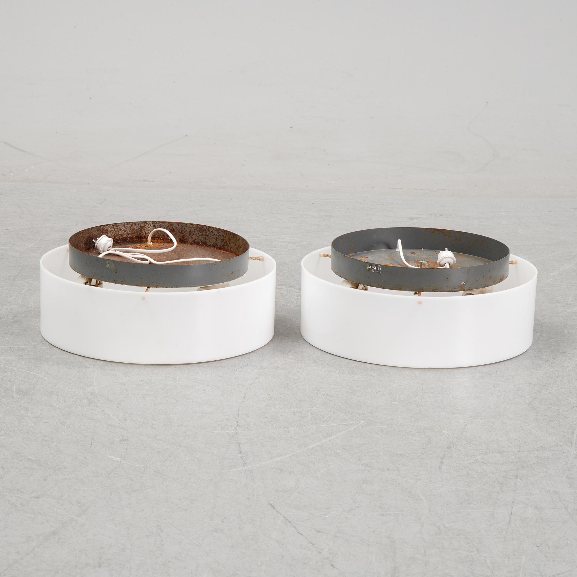 Uno & Östen Kristiansson, a pair of ceiling lights, second half of the 20th century.