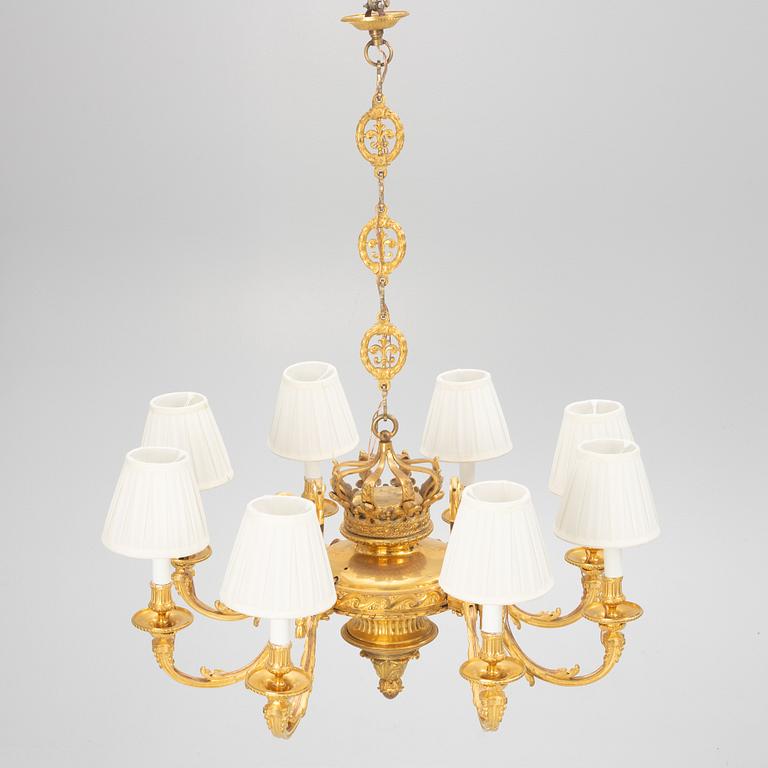 An Empire style ceiling light, second half of the 20th Century.