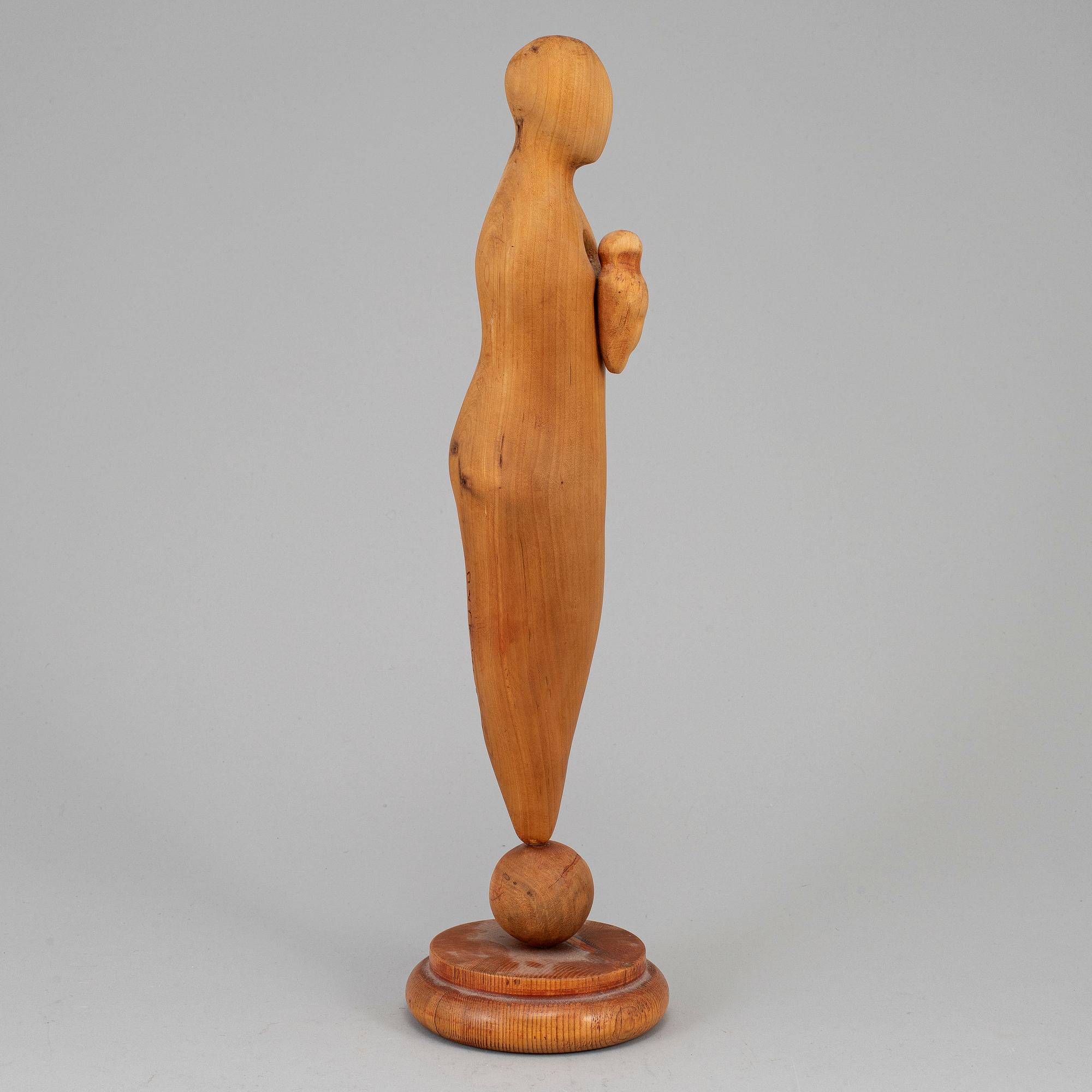 JAN NALIWAJKO, skulptur, trä, signerad.