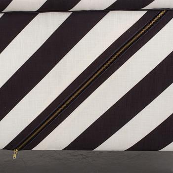 A black and white striped sofa by Rosenhof Art Factory, 21st century.