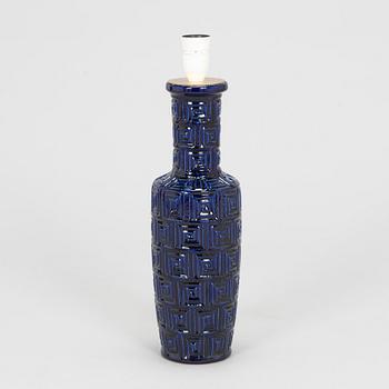 Holger Granbäck, bordslampa och skål, keramik, Savitorppa 1960-tal.
