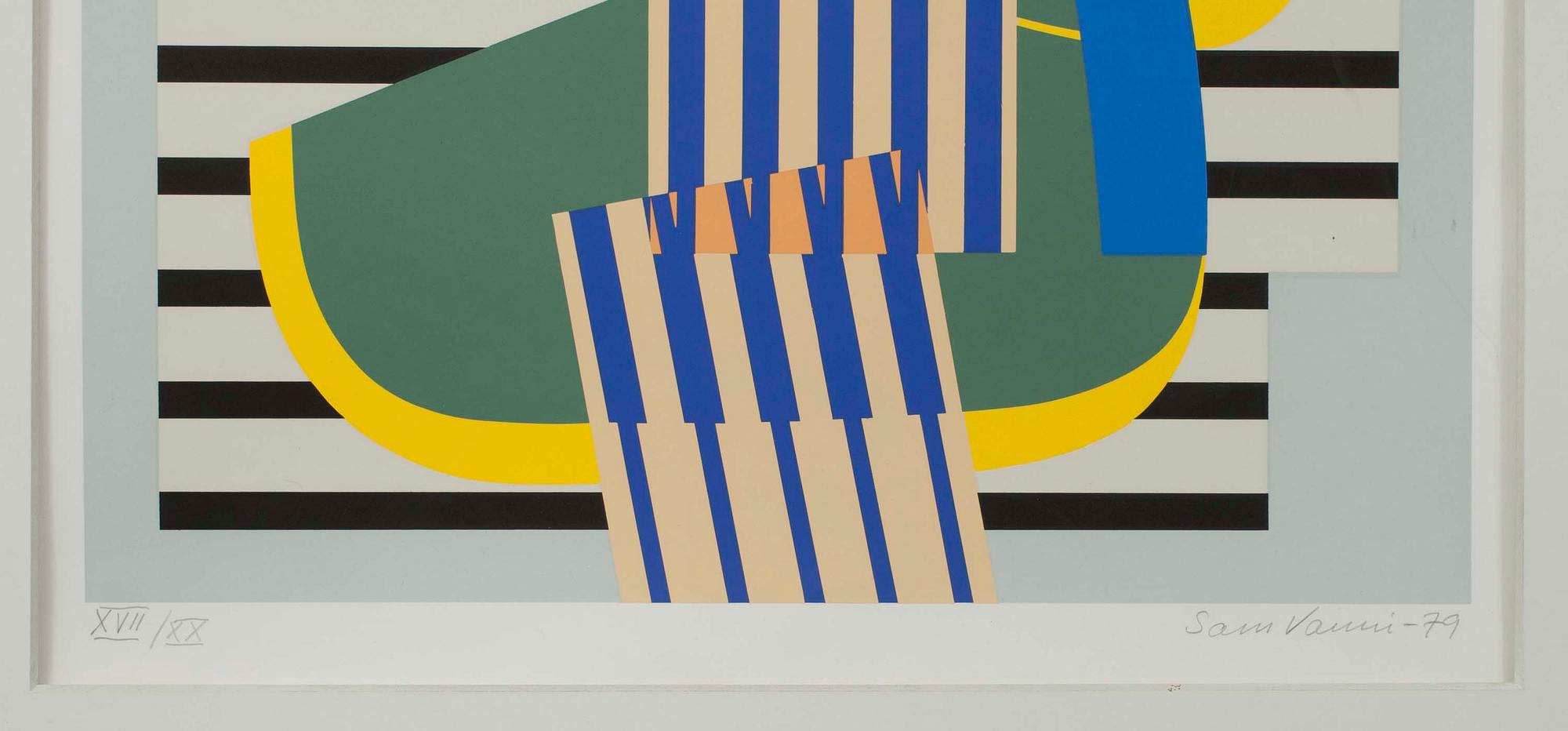 SAM VANNI, serigrafi,sign o dat -79. Numr XVII/XX.