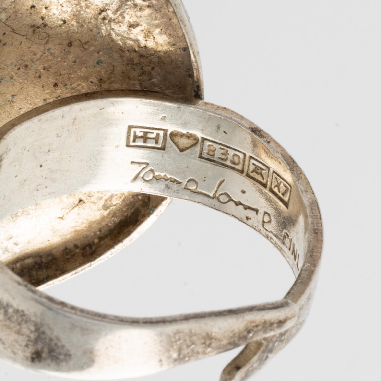 Jorma Laine, ring, silver, "Chic" ,