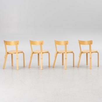 Alvar Aalto, a set of 4 model 69 chairs, Artek, Finland, second half of the 20th century.