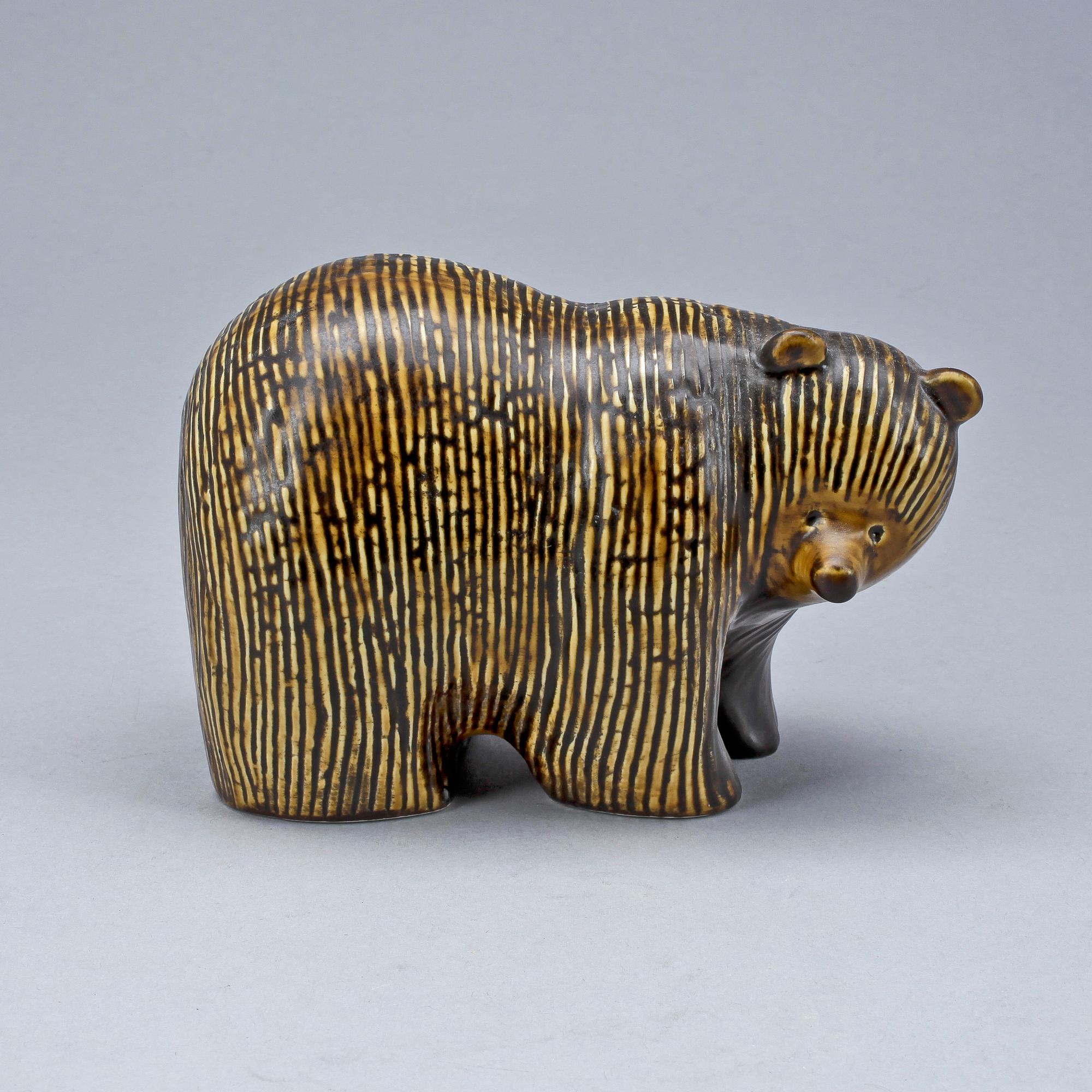 FIGURIN, stengods, "Björn", Lisa Larson, Gustavsberg, 1976.