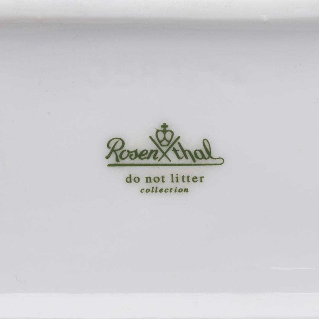 VASER, 4 st, porslin, "Do Not Litter", Tapio Wirkkala, Studio-Linie, Rosenthal.