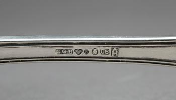 BESTICKSERVIS, 142 delar, silver, C.G. Hallberg, Stockholm, 1940-/50-tal. Vikt exkl delar med stålblad ca 4881 gram.