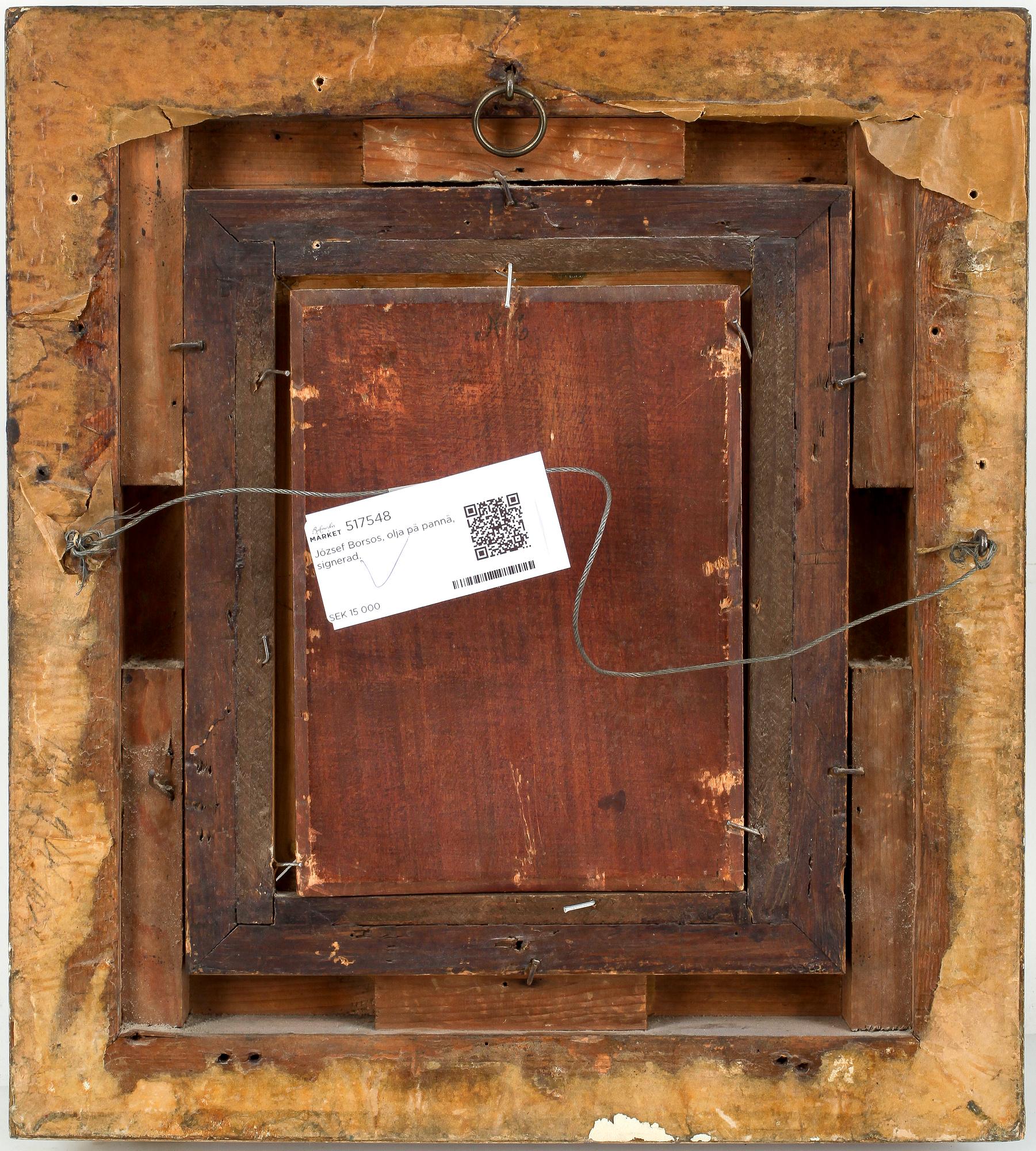 JÓZSEF BORSOS, olja på pannå, signerad.