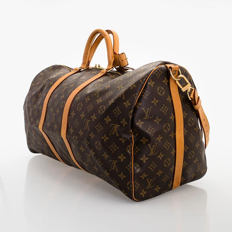 Louis Vuitton, viikonloppulaukku, "Keepall 55 Bandoulière".