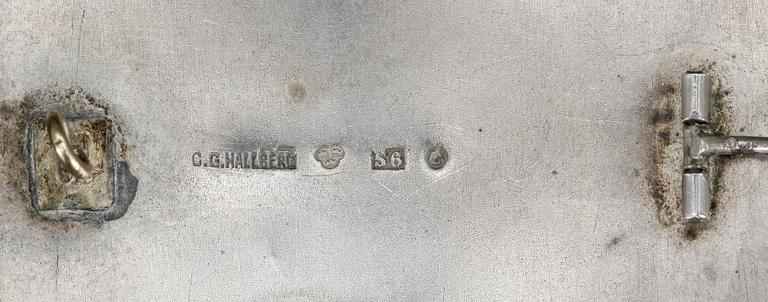 DRÄKTSMYCKE, silver, 1896, CG Hallberg, tot vikt 88 gram.